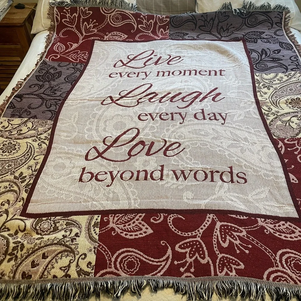 Live Laugh Love Tapestry Throw